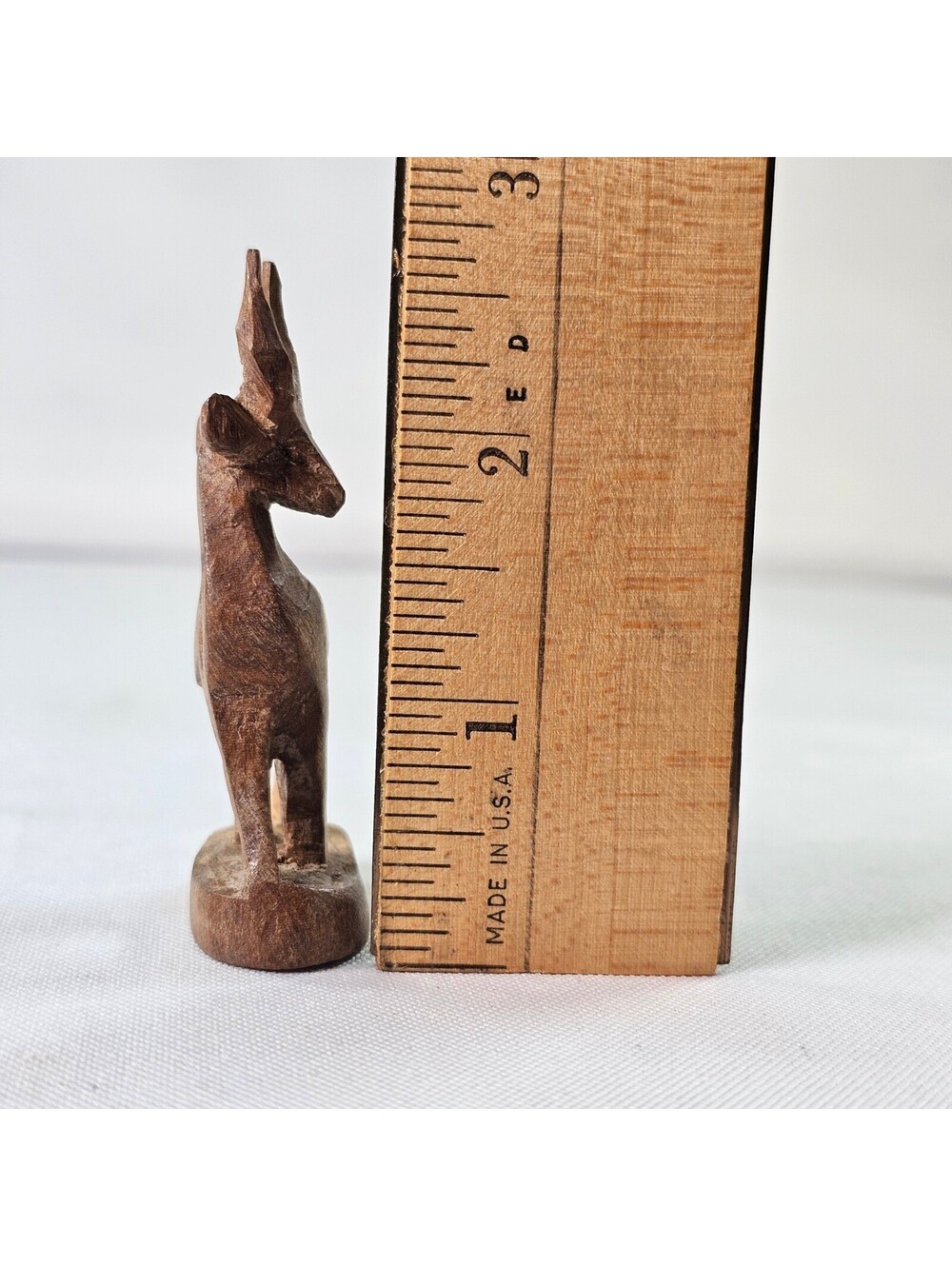 Vintage Hand Carved Wood Safari Animal Figurines Set of 6 Miniature Folk Art - Picture 10 of 15